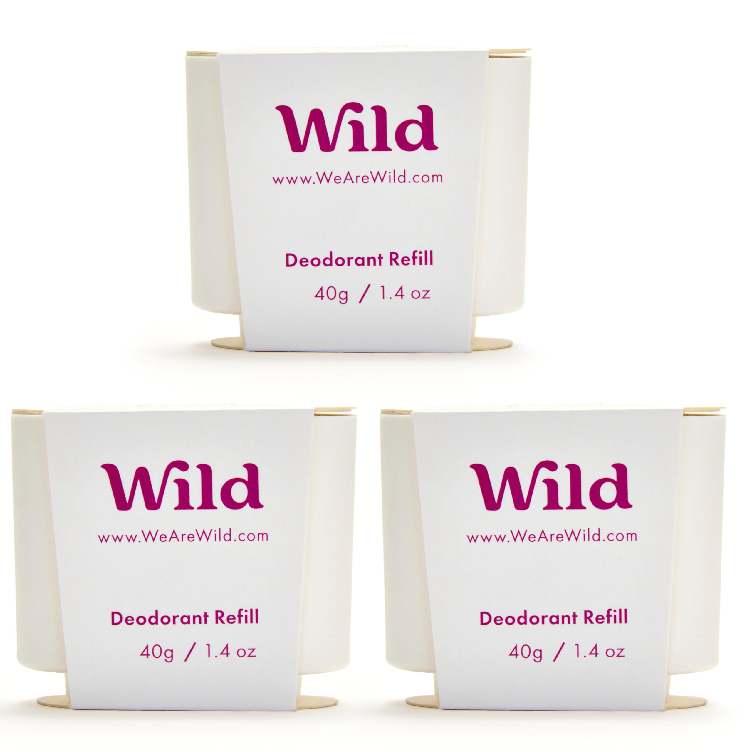Wild déodorant réutilisable coco-vanille pack trio
