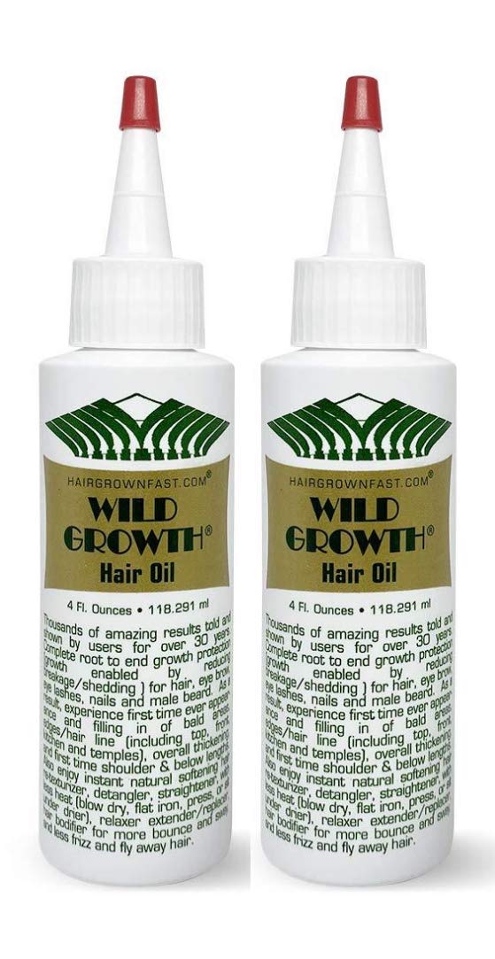Wild Growth huile cheveux pack de 2 bouteilles, nourrissante pour les longueurs