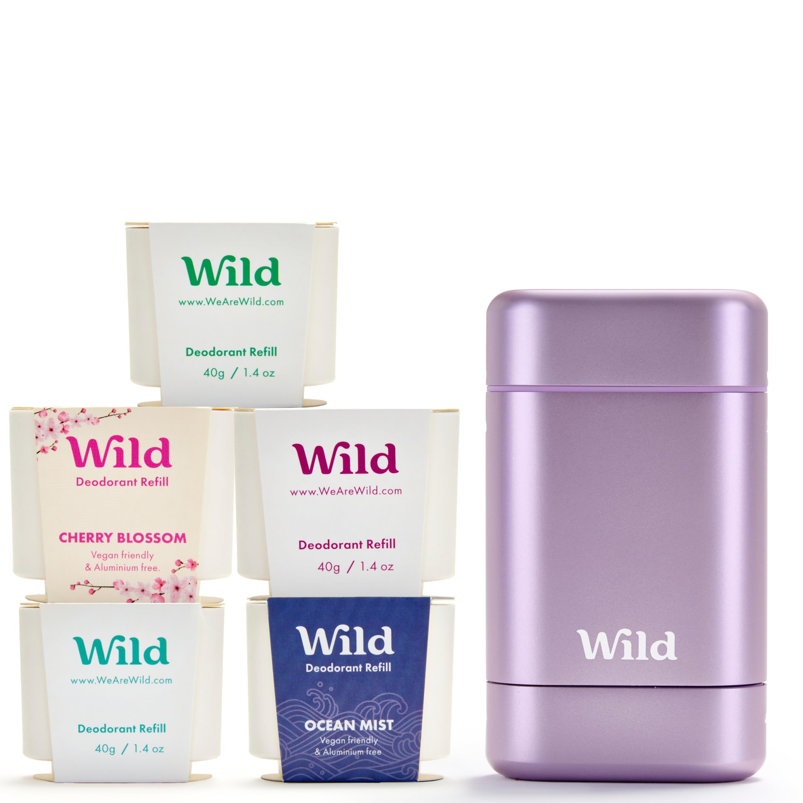 Wild kit démarrage pochette violette, design élégant et réutilisable pour rester frais toute la journée