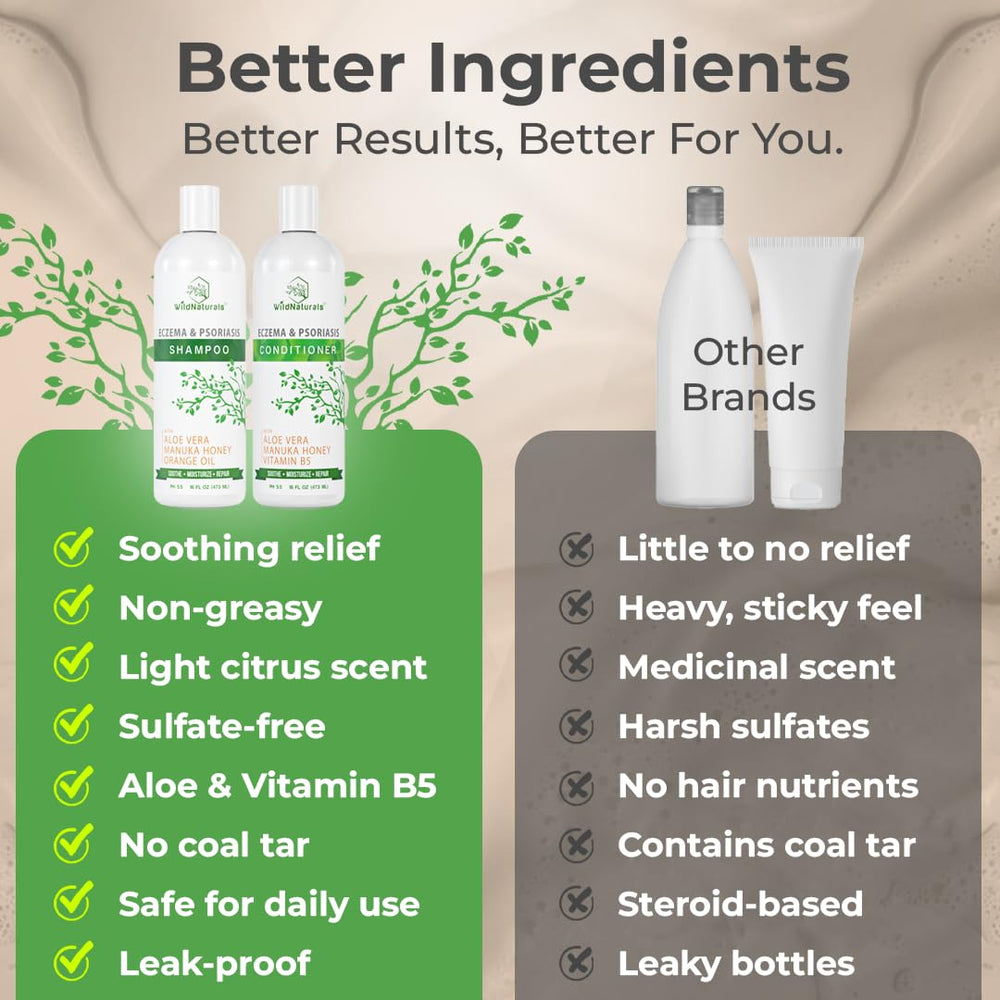Wild Naturals sans sulfates et colorants – flacon hypoallergénique et sans cruauté animale.