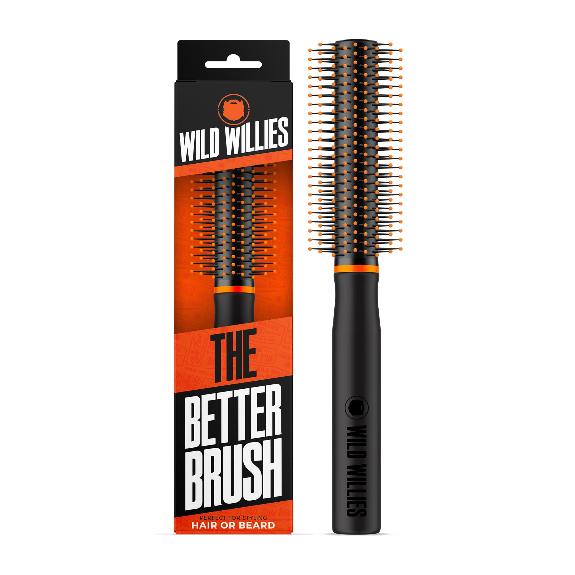 Brosse Wild Willies ronde pour barbe, démêle en douceur les poils ronds.