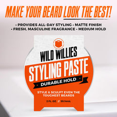Application dans la barbe avec les doigts pour modeler Wild Willies
