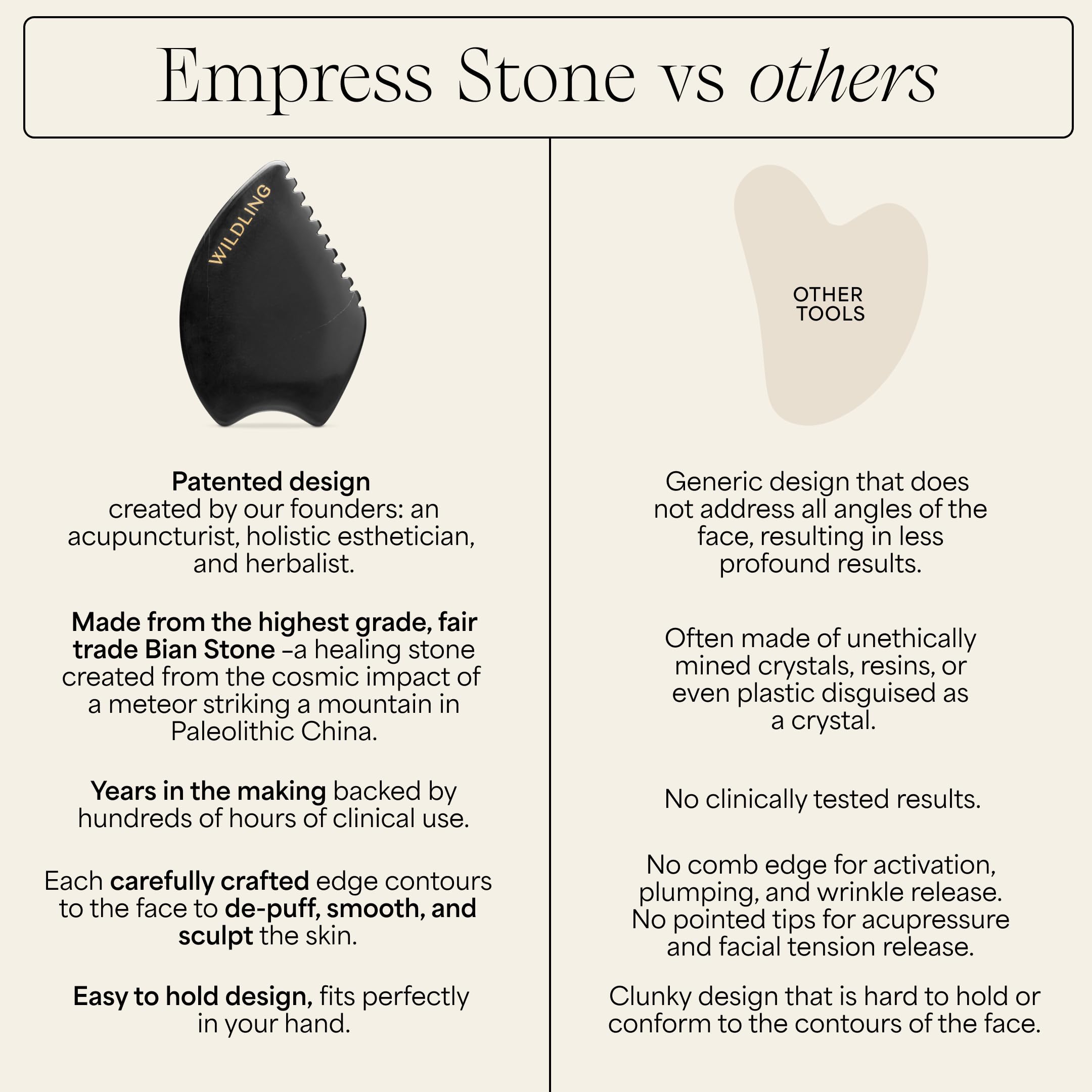 Wildling Empress Stone en main, utilisation quotidienne pour le visage détendu