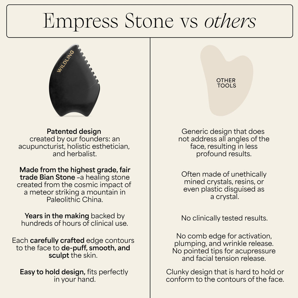 Wildling Empress Stone en main, utilisation quotidienne pour le visage détendu
