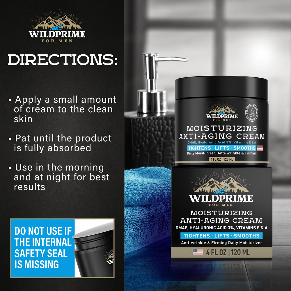 WildPRIME Crème Visage Homme – Utilisation sans irritants pour peau confortable