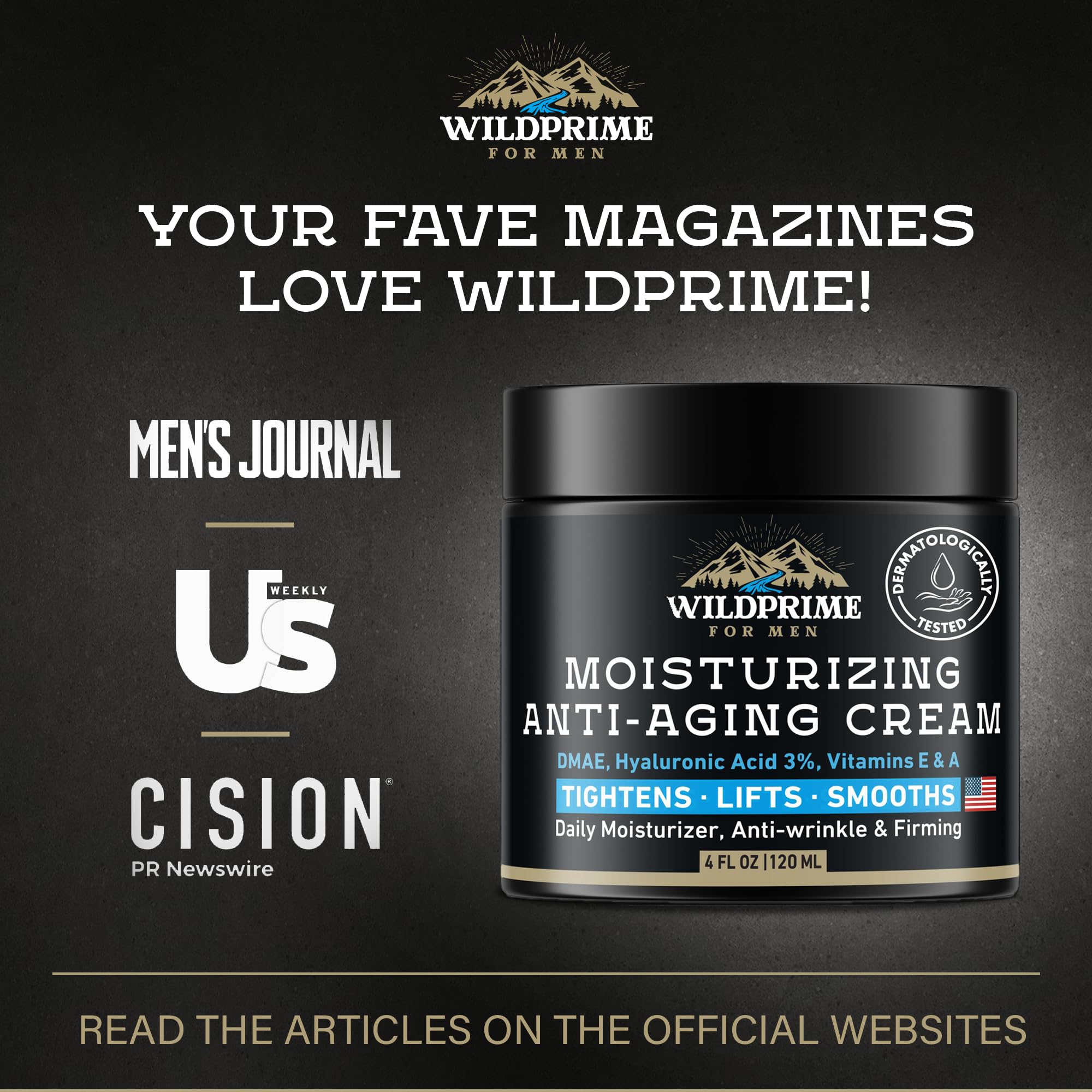 WildPRIME Crème Visage Homme – Fabriqué aux États-Unis, contrôle qualité certifié