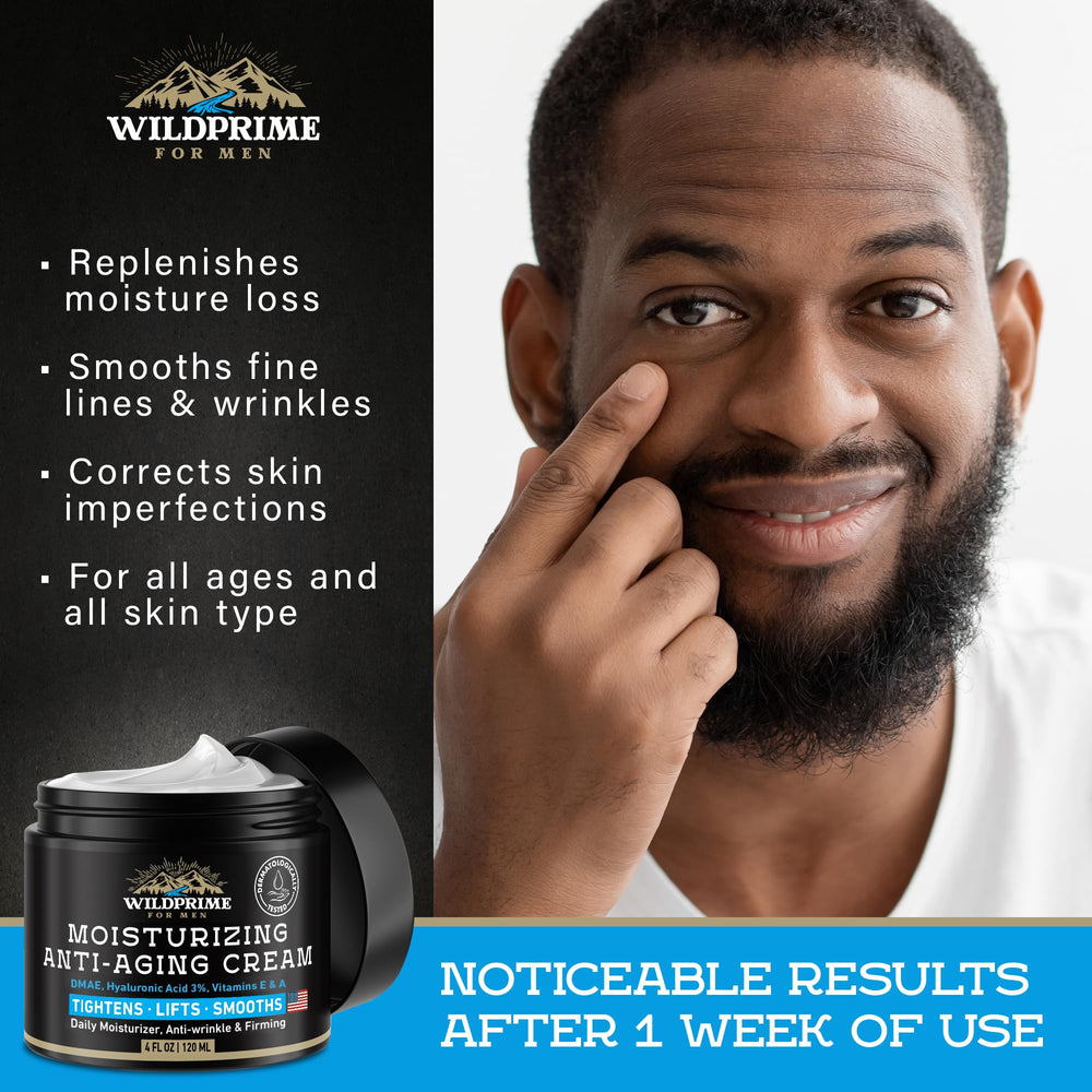 WildPRIME Crème Visage Homme – Texture non grasse adaptée à tous types de peau