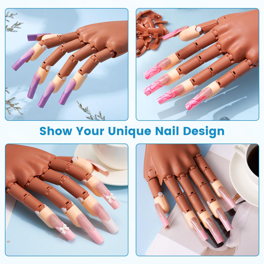 Wilfniee Doigts flexibles avec mouvement réaliste pour le nail art.