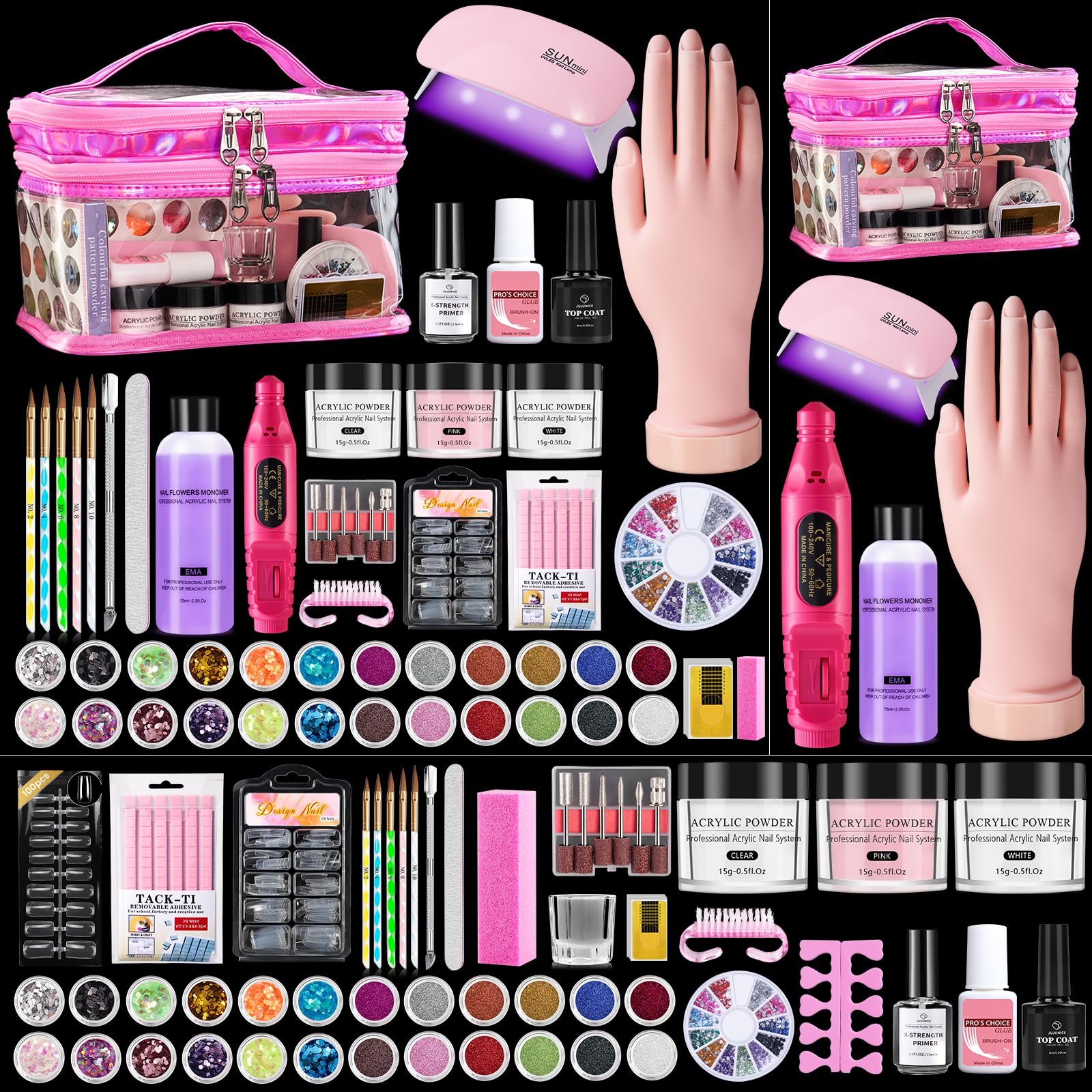 Wilfniee kit-ongles-debutant-tout-en-un, ensemble complet pour débuter l'onglerie à domicile