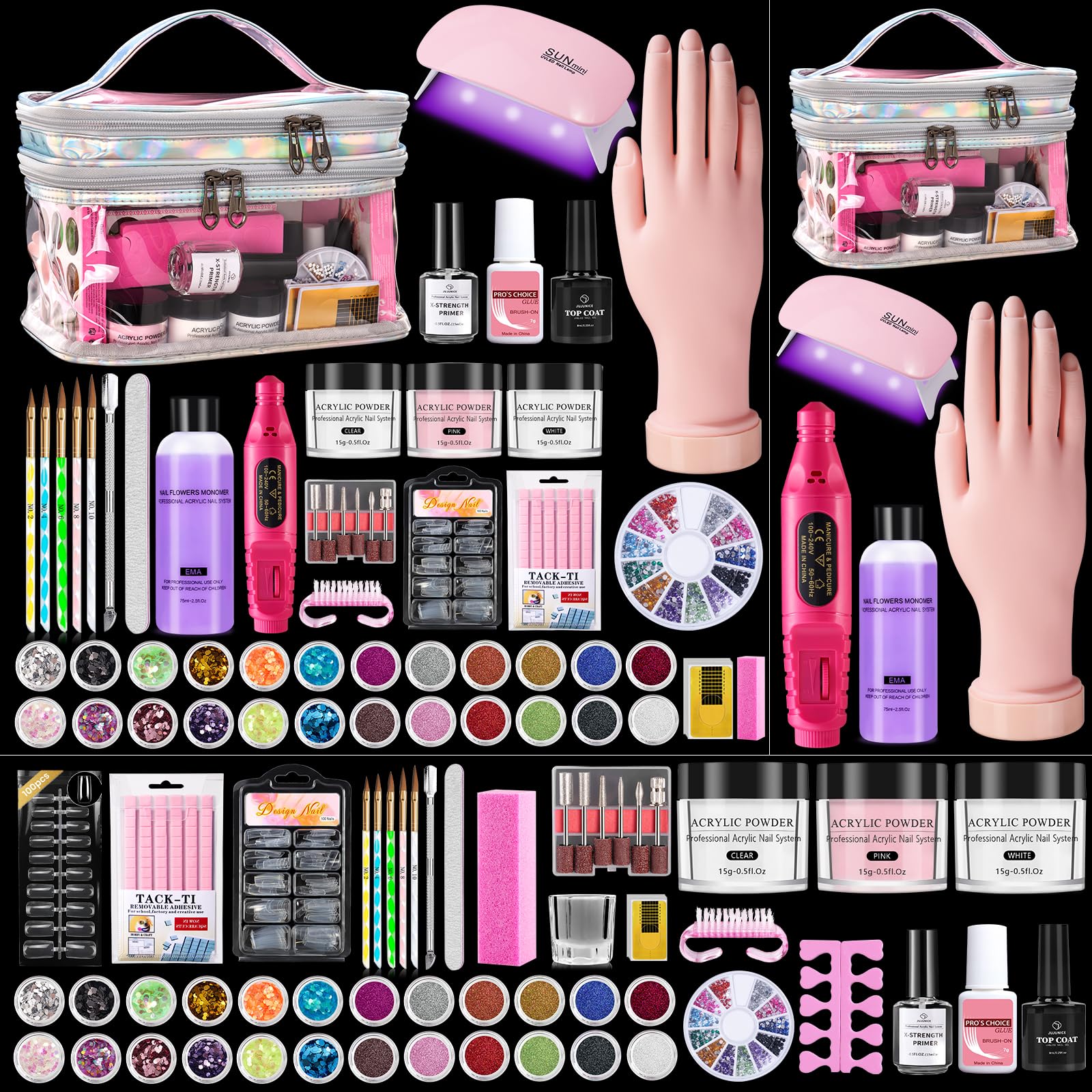 Kit Wilfniee pour débutants, ensemble complet pour démarrer les ongles à domicile.