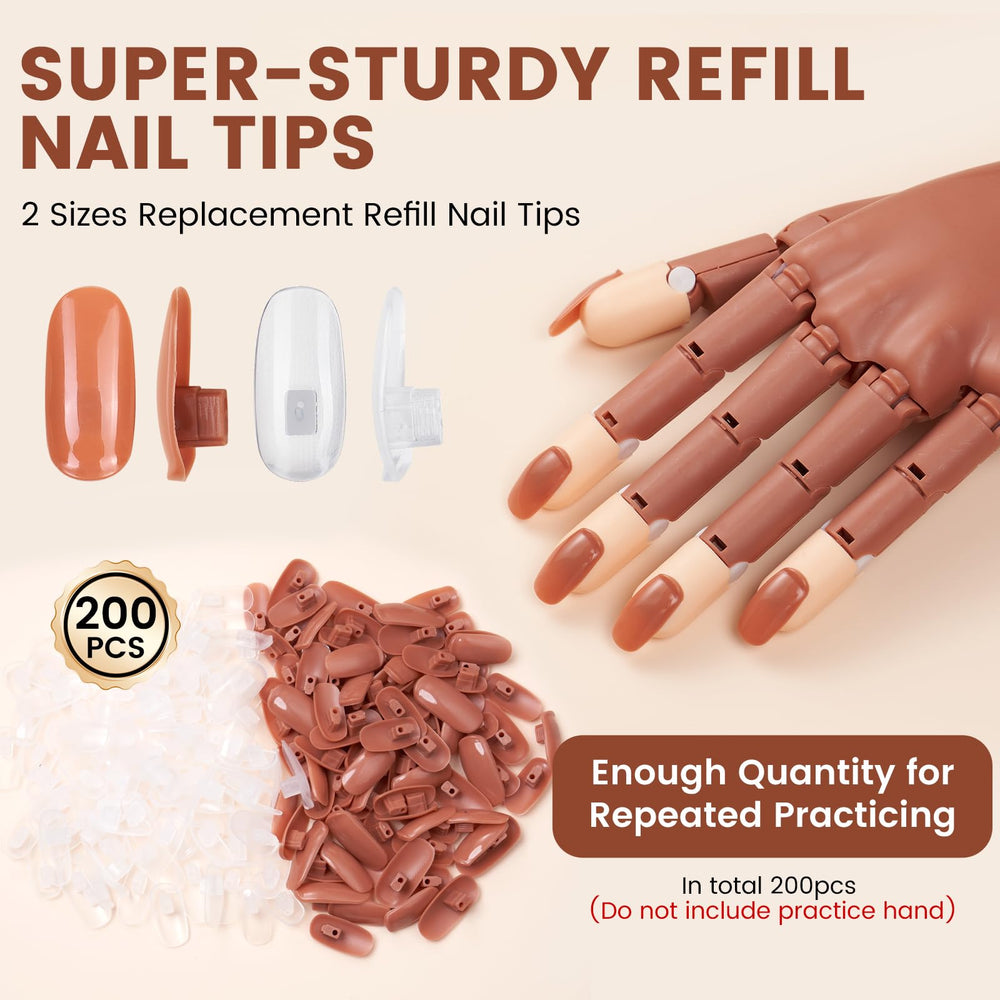 Tip acyrlique transparent brun Wilfniee, idéal pour essais