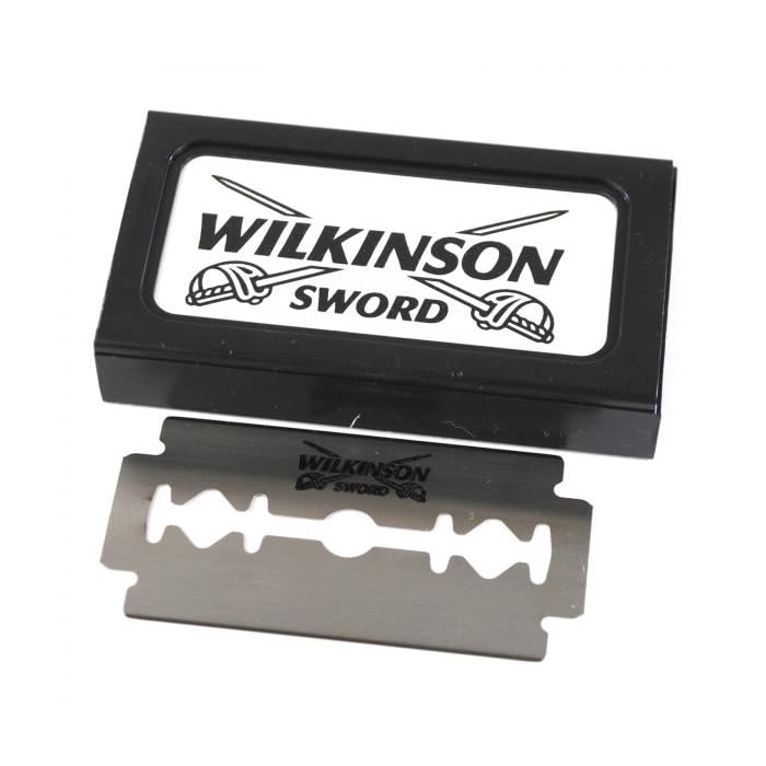 Emballage variable Wilkinson Sword Classic DE, pratique pour rangement et transport des lames.