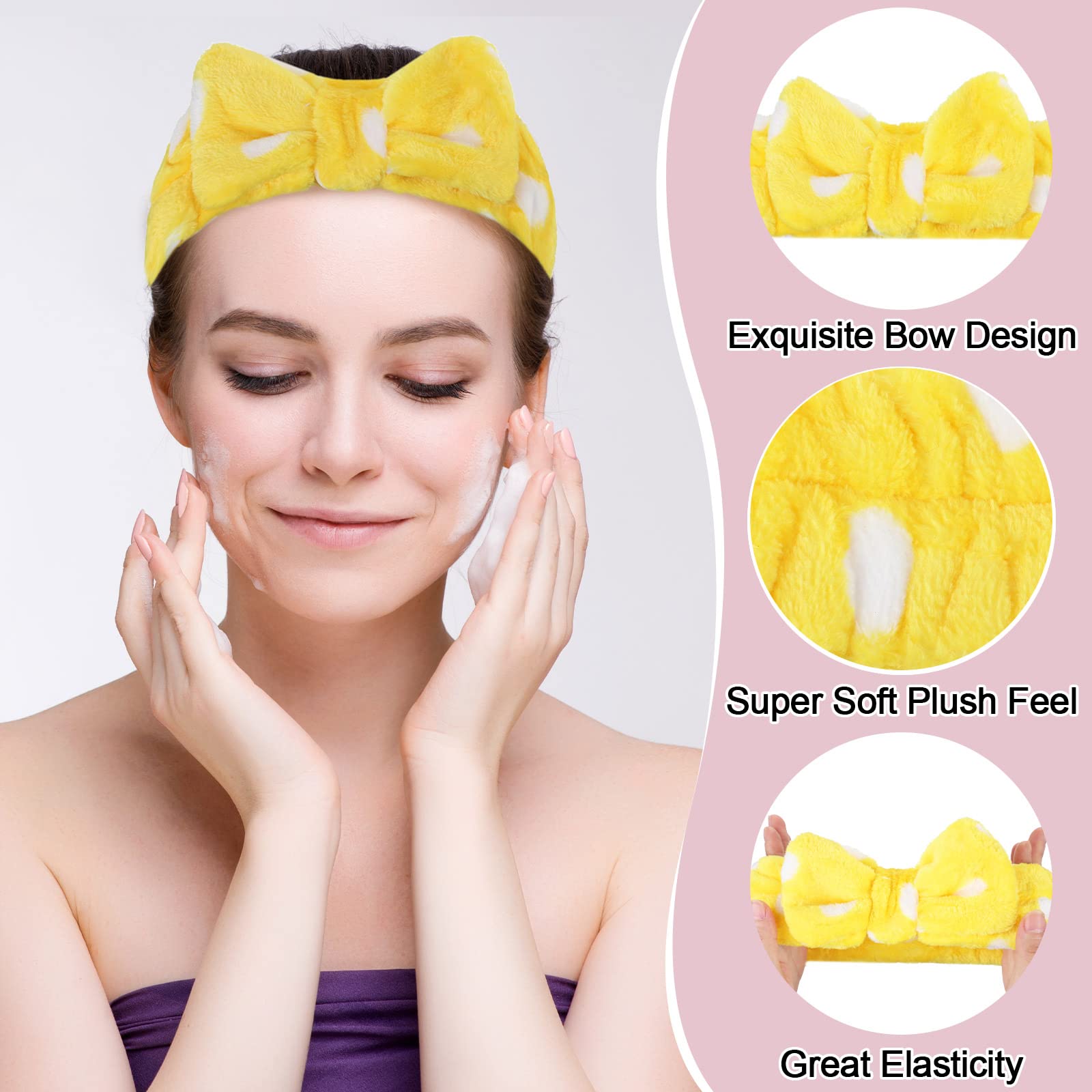 Bandeau WILLBOND pour lavage visage en flanelle, confortable et absorbant.