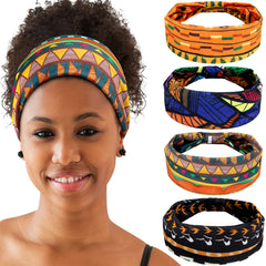 Bandeau WILLBOND africain noué, large, maintien des cheveux en style.