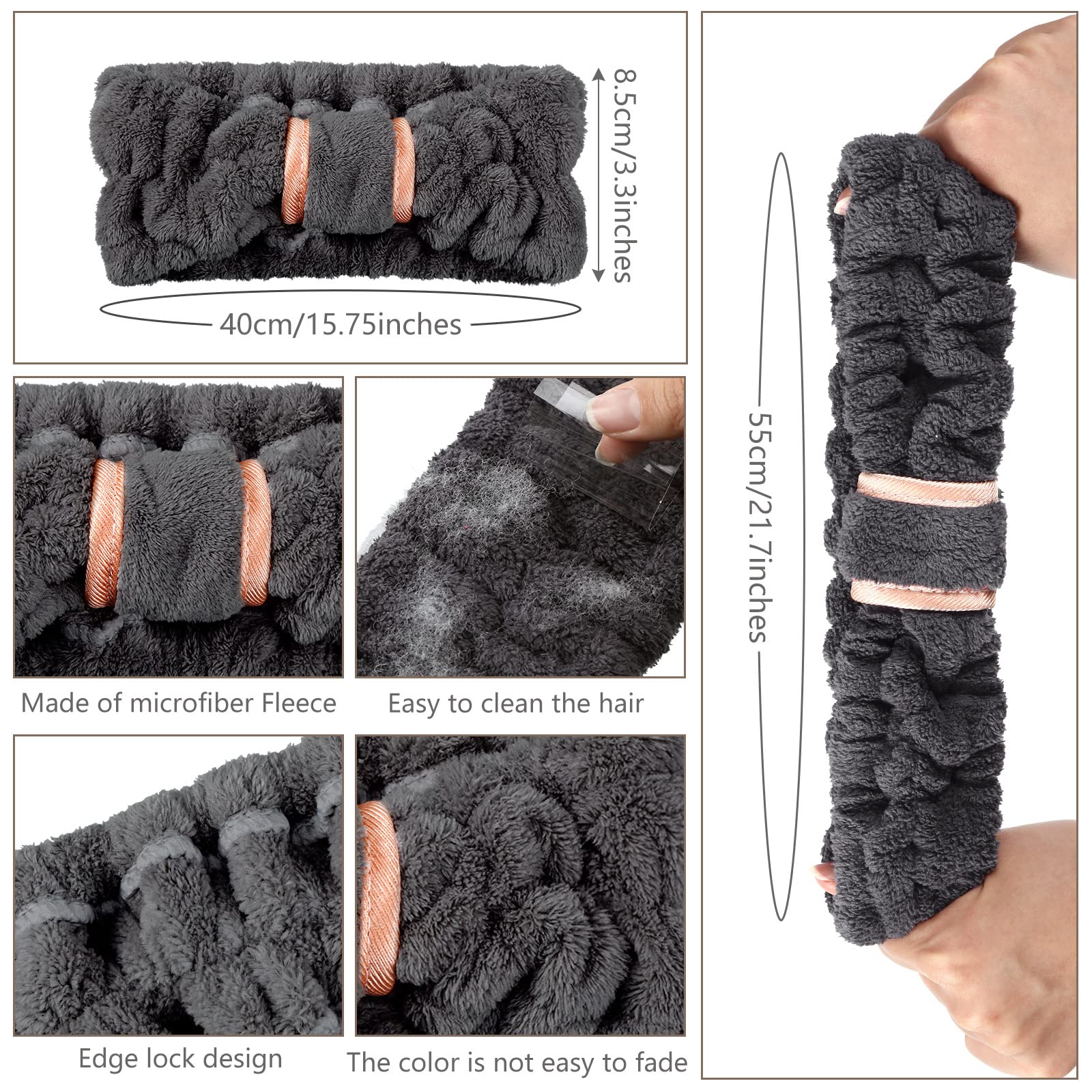 Plan rapproché d'un bandeau WILLBOND, texture moelleuse pour le maquillage.