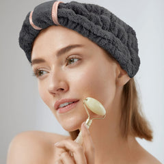 Bandeaux WILLBOND noirs en microfibre, parfaits pour spa et soins faciaux.