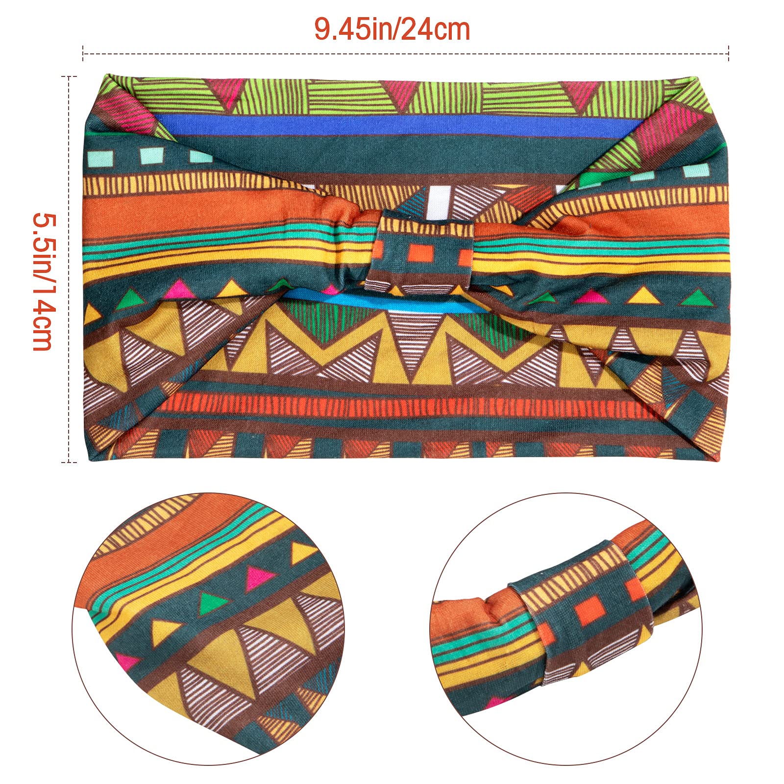 Bandeau WILLBOND turban imprimé vintage, style tendance et facile à assortir.