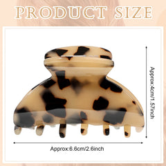Barrette banane TORTUE WILLBOND 2,6 pouces, accessoire chic demi-queue