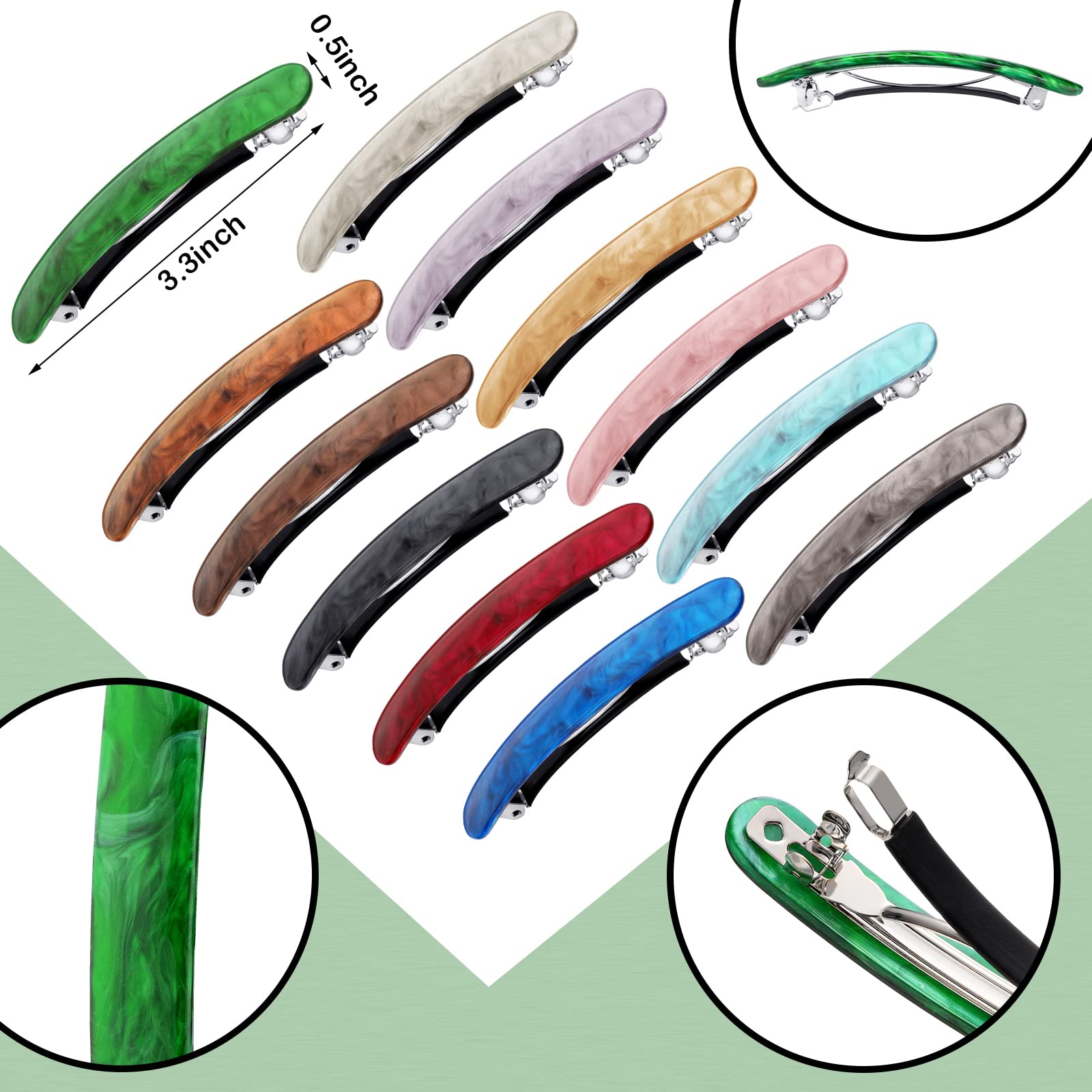 Barrette WILLBOND, fermeture automatique robuste pour maintenir demi-queues.