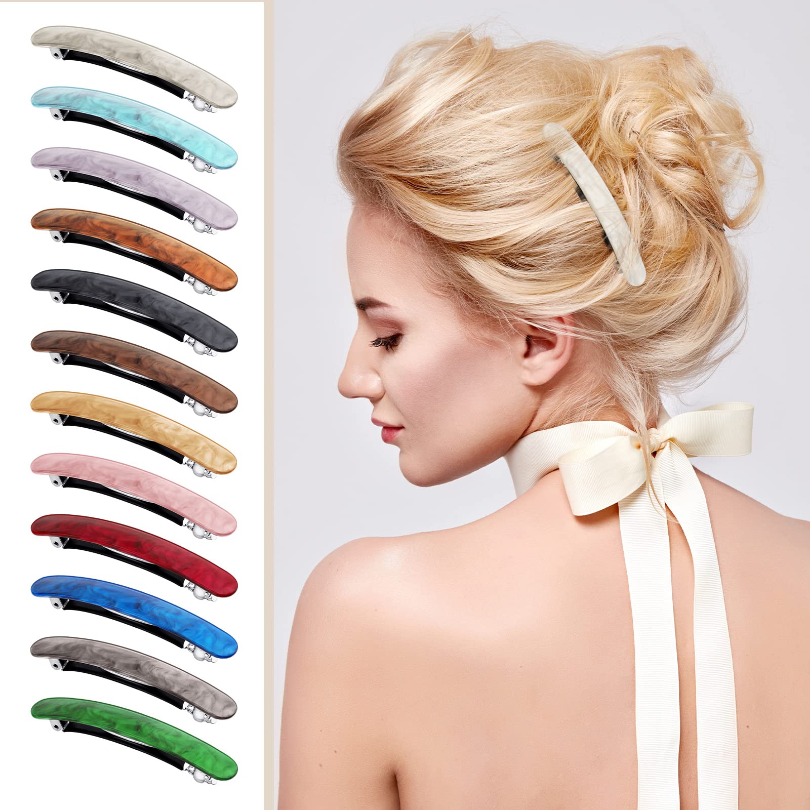 Barrette WILLBOND pour coiffure quotidienne, idéale pour queue de cheval ou demi-queue.