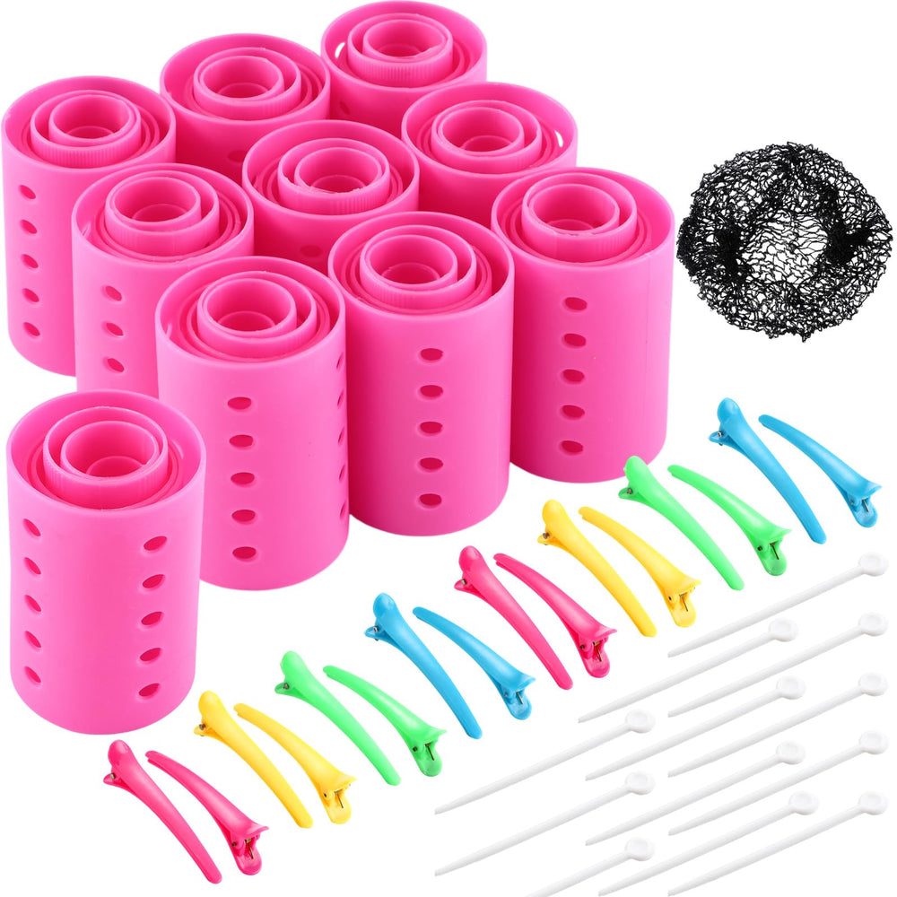 Bigoudis WILLBOND 60 rouleaux roses – coiffage facile et volume naturel