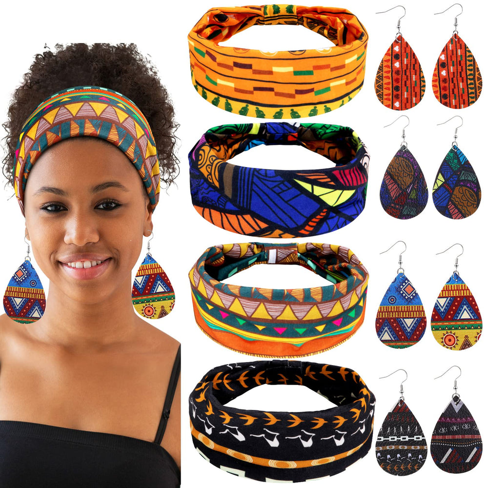 Willbond boucles d'oreilles goutte en cuir faux africain, légères et élégantes pour tous les jours.