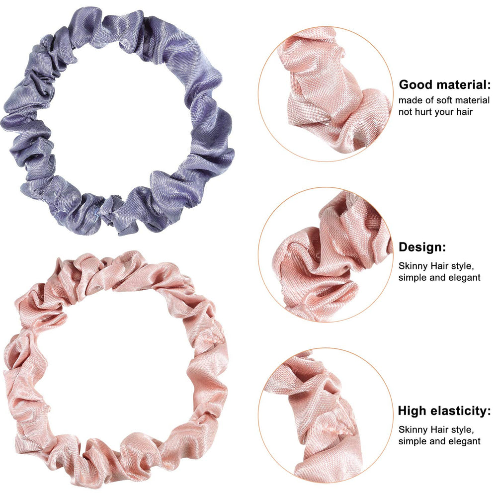 Chouchou satin WILLBOND en position chignon avec maintien confortable.