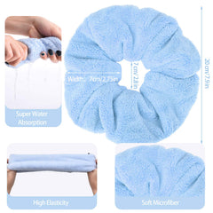 Chouchou WILLBOND en microfibre utilisé sur cheveux mouillés pour un séchage en douceur.