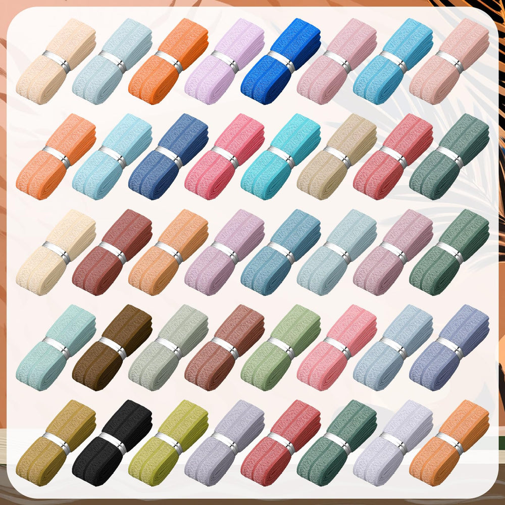 Willbond elastique-foldover 40 couleurs couture, finition nette pour textiles et accessoires.