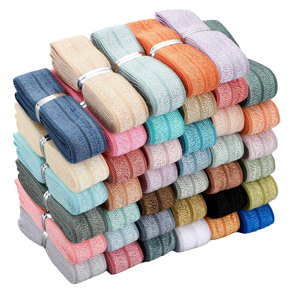 Willbond elastique-foldover 40 couleurs morandi, bande polyvalente pour créations capillaires.