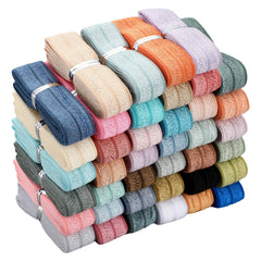 Willbond elastique-foldover 40 couleurs morandi, bande polyvalente pour créations capillaires.