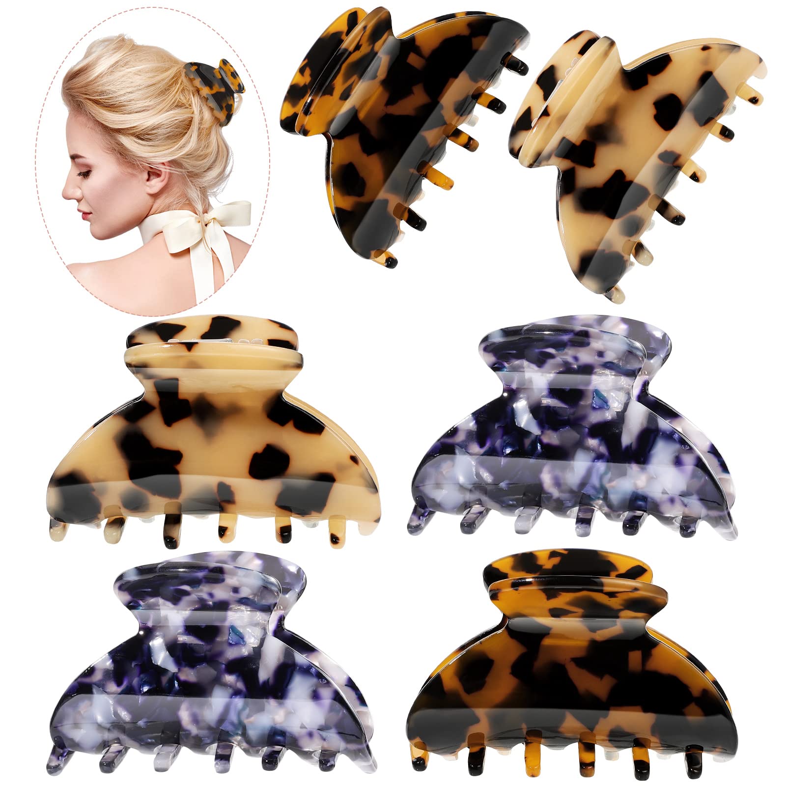 Ensemble de 6 barrettes WILLBOND, styles variés pour plusieurs looks