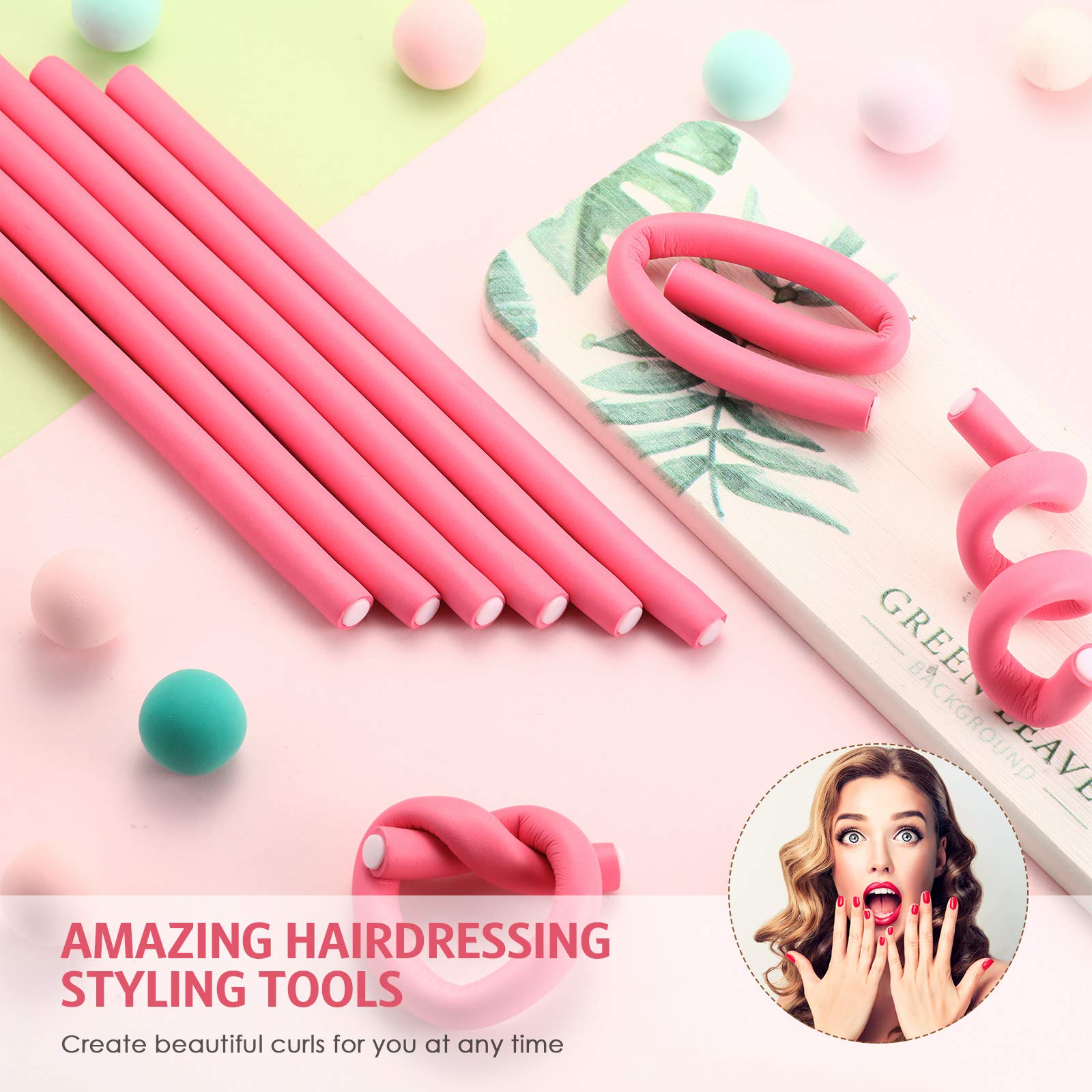 Ensemble WILLBOND: 60 rouleaux et 2 peignes en inox pour coiffure maison