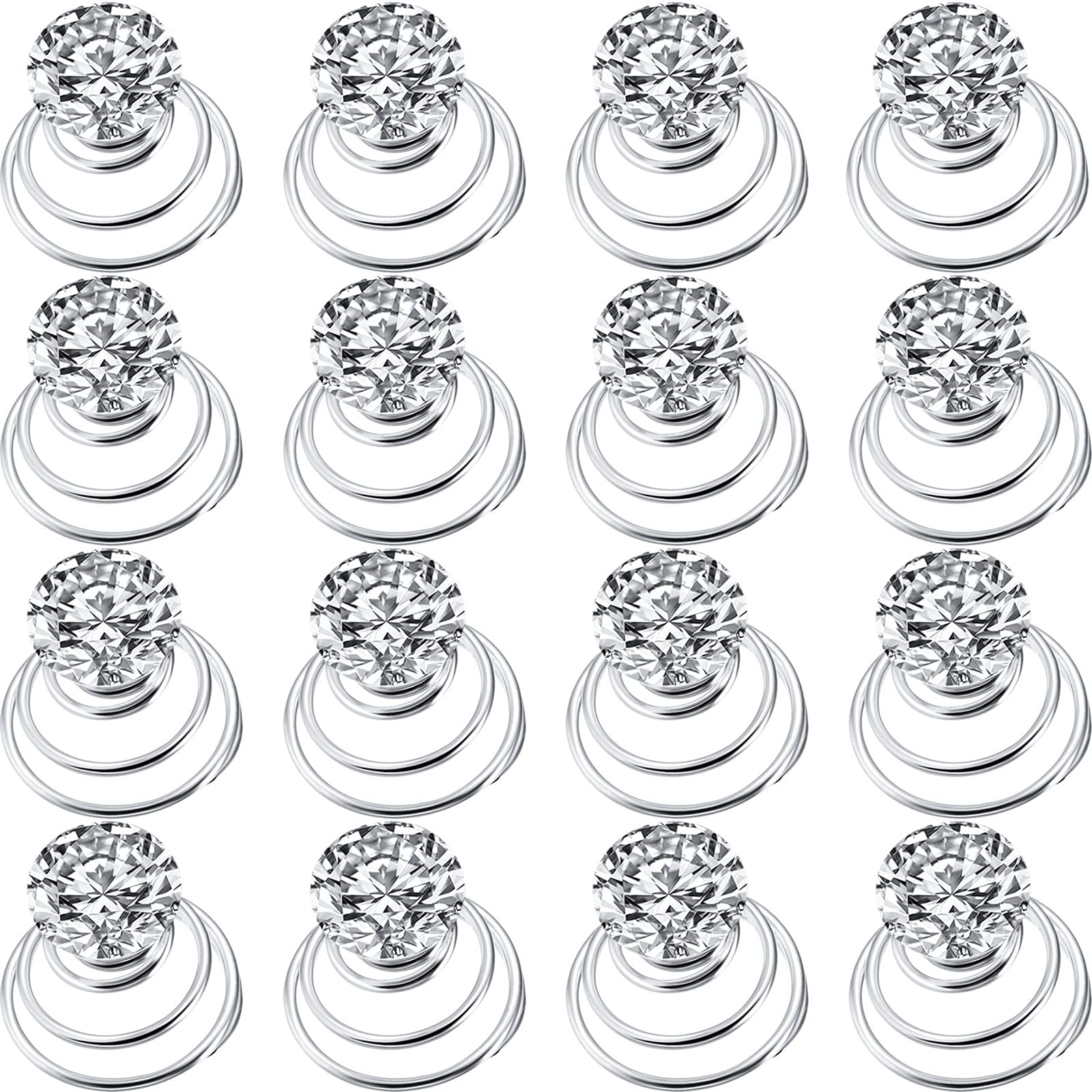 Épingle WILLBOND spirale cristal, idéale pour une coiffure élégante.