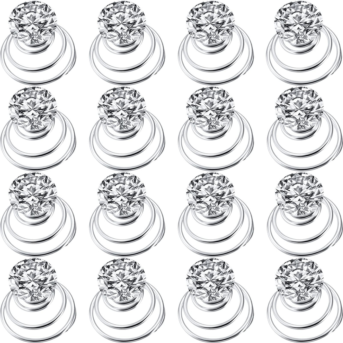 Épingle WILLBOND spirale cristal, idéale pour une coiffure élégante.