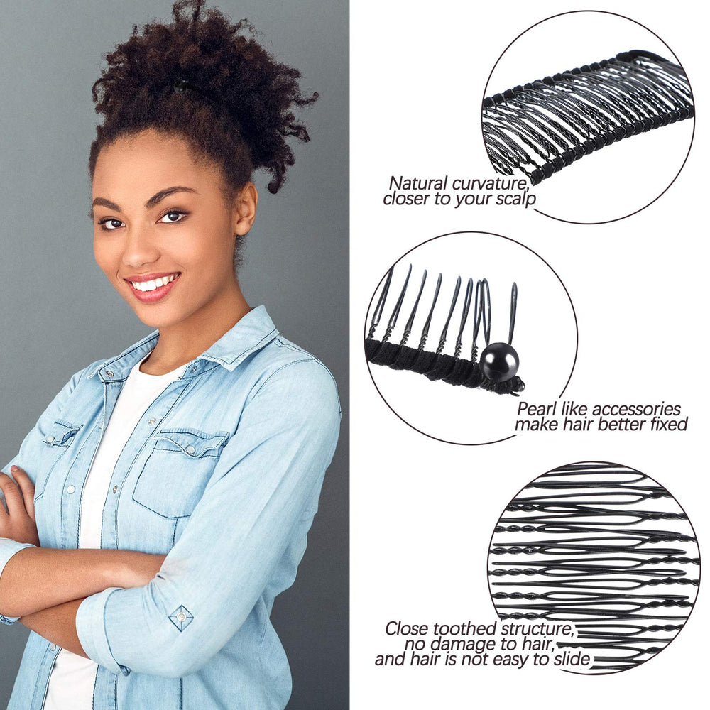 Chignon élégant facilité par WILLBOND pinces-banane à dents fines