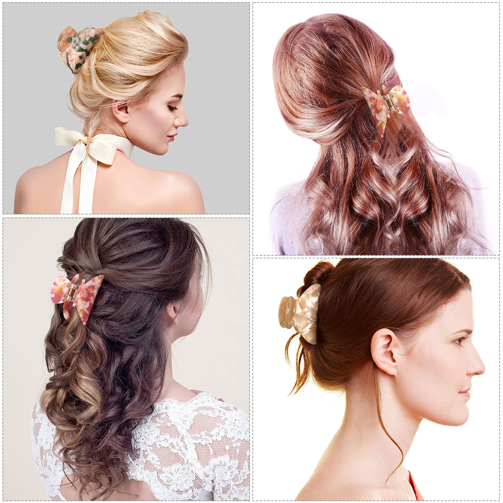 Pinces WILLBOND tortue, design robuste pour cheveux moyens et fins.
