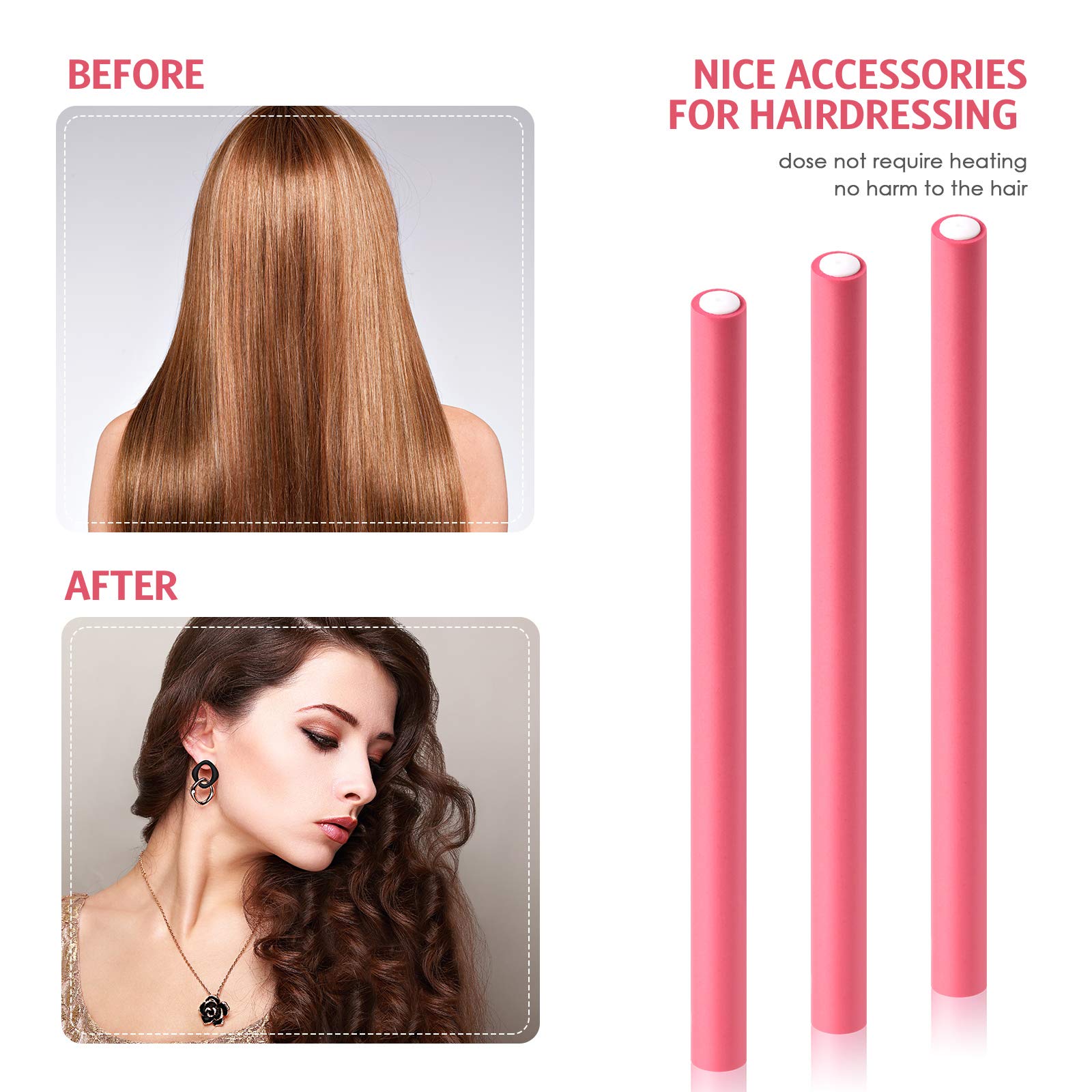 Rouleaux boucles en mousse douce protégeant les cheveux pendant l’enroulage