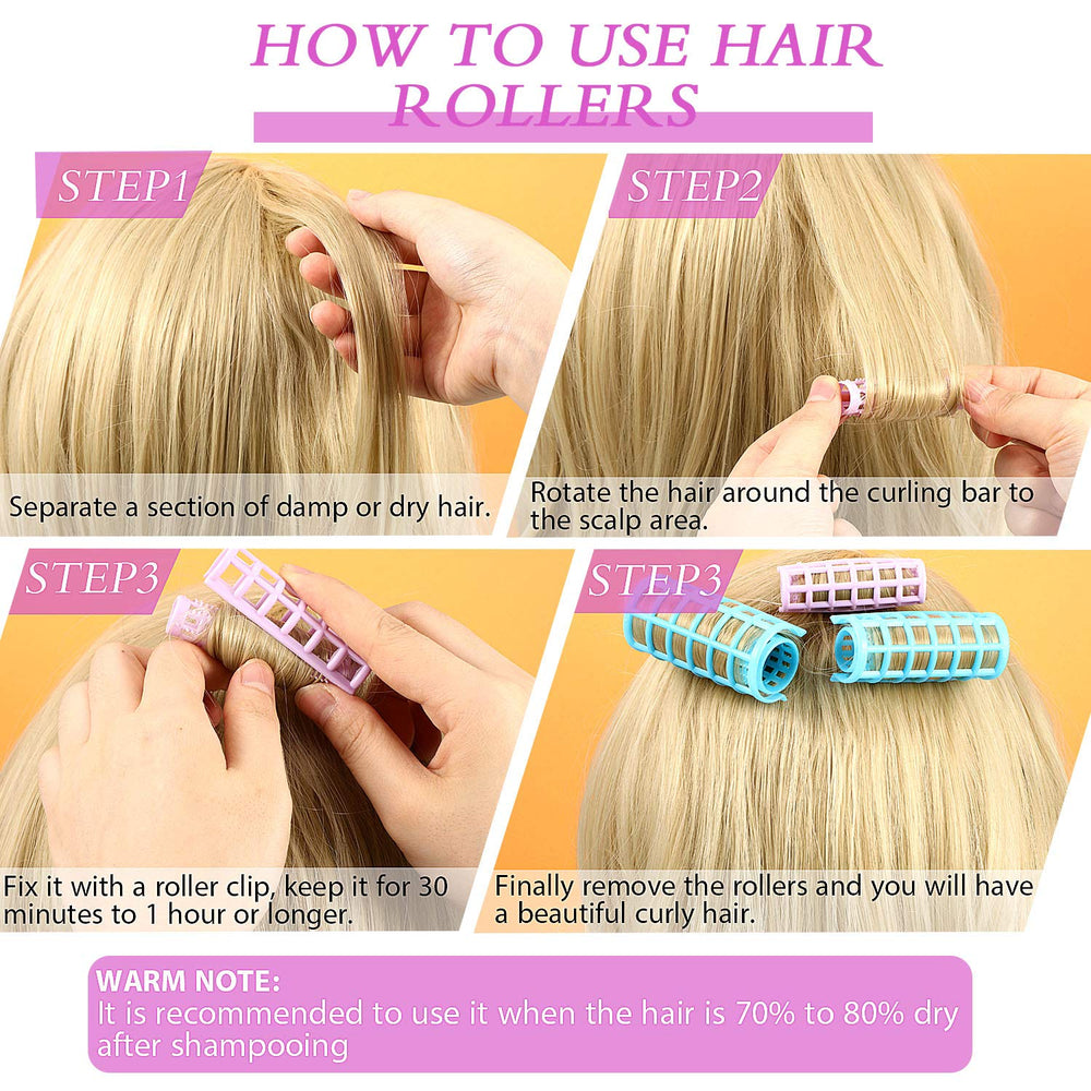Rouleaux WILLBOND avec clip, maintien sûr pour boucles sans chaleur.