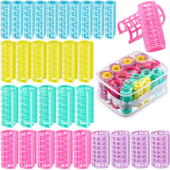 Rouleaux WILLBOND en plastique, ensemble 5 tailles pour boucles sans chaleur.