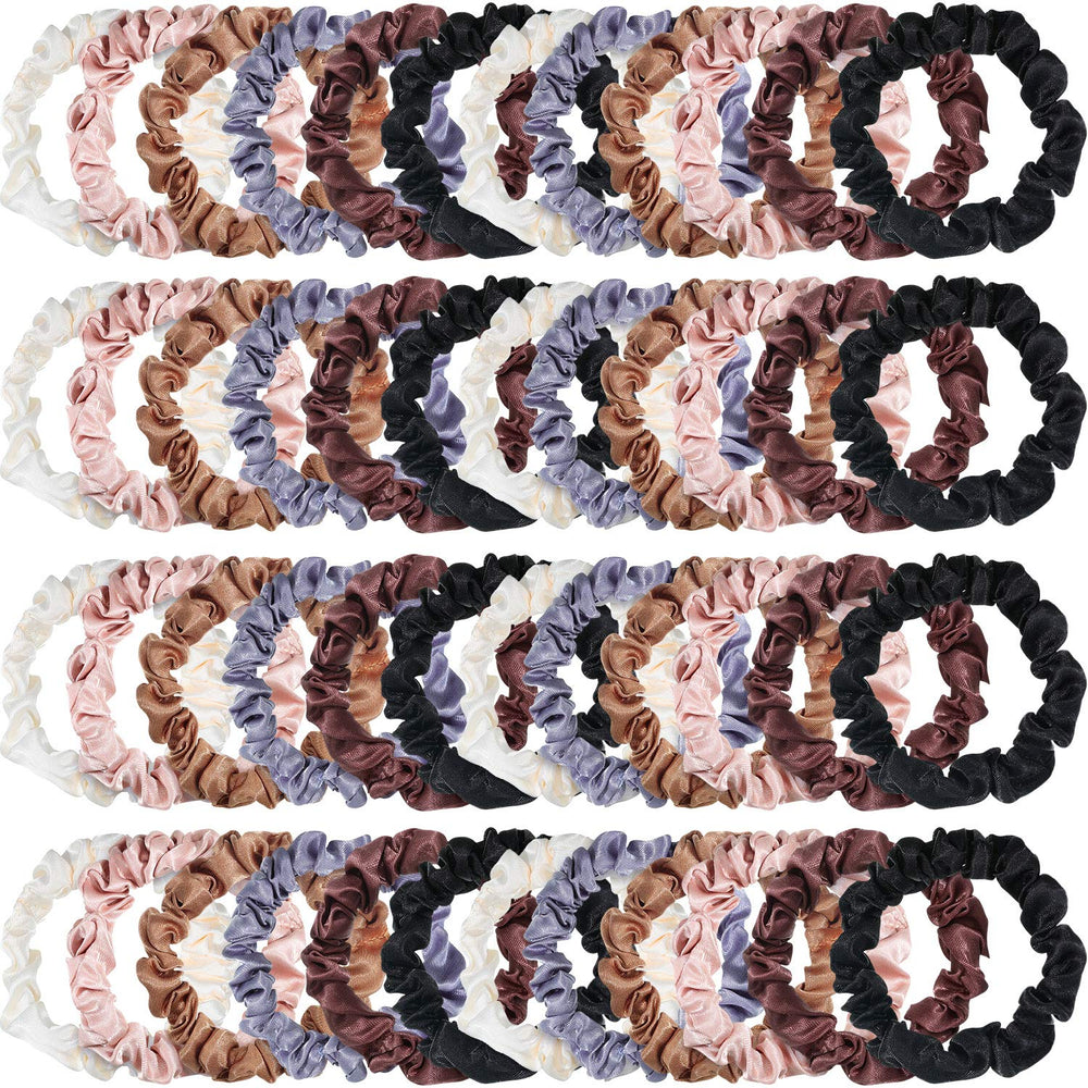 WILLBOND chouchous satin multicolores – ensemble prêt à assortir selon les cheveux.