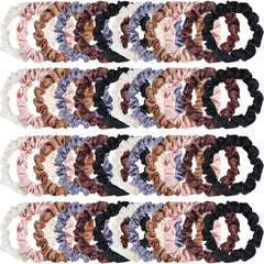 WILLBOND chouchous satin multicolores – ensemble prêt à assortir selon les cheveux.
