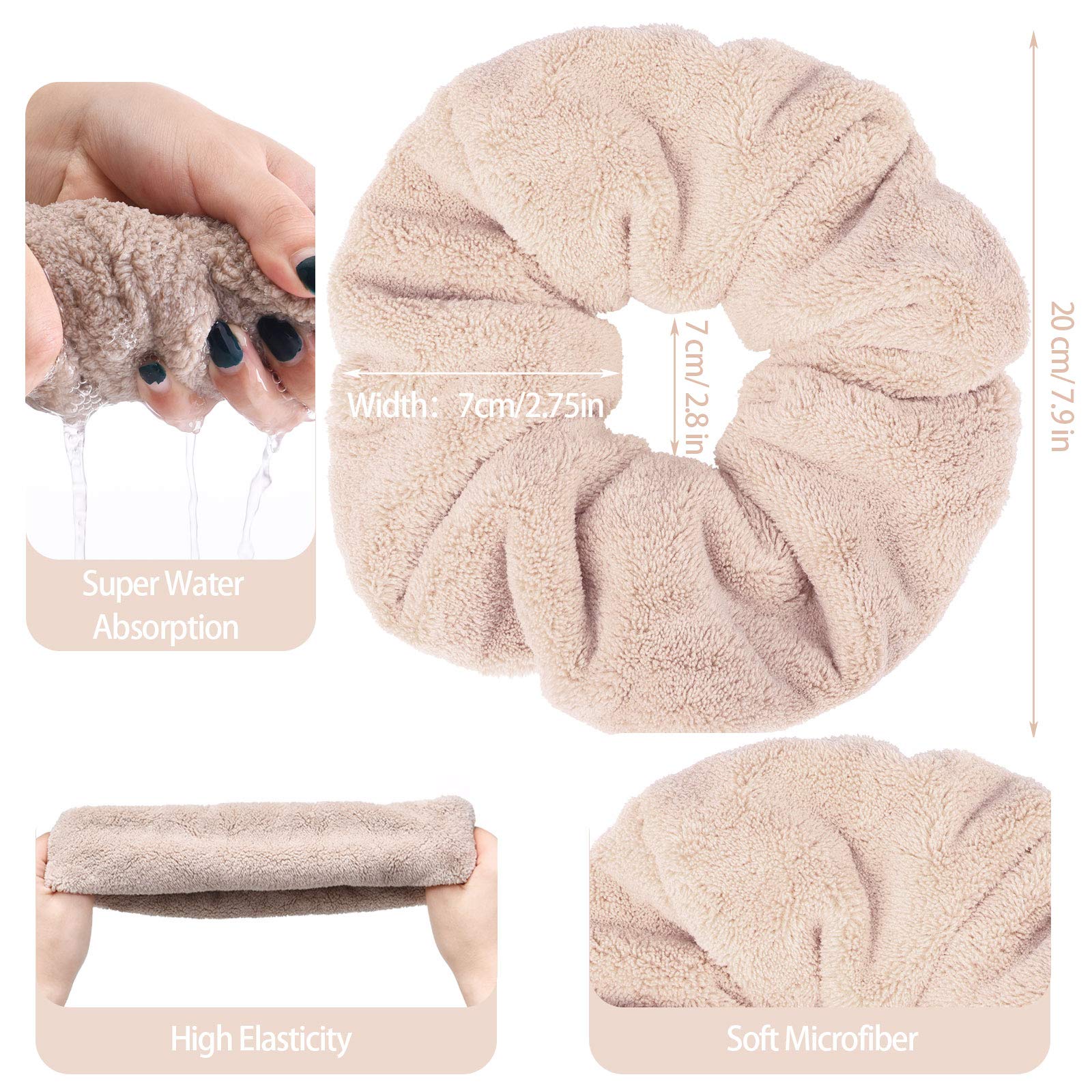 Scrunchies WILLBOND en microfibre: absorbantes et idéales après la douche.