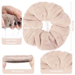 Scrunchies WILLBOND en microfibre: absorbantes et idéales après la douche.