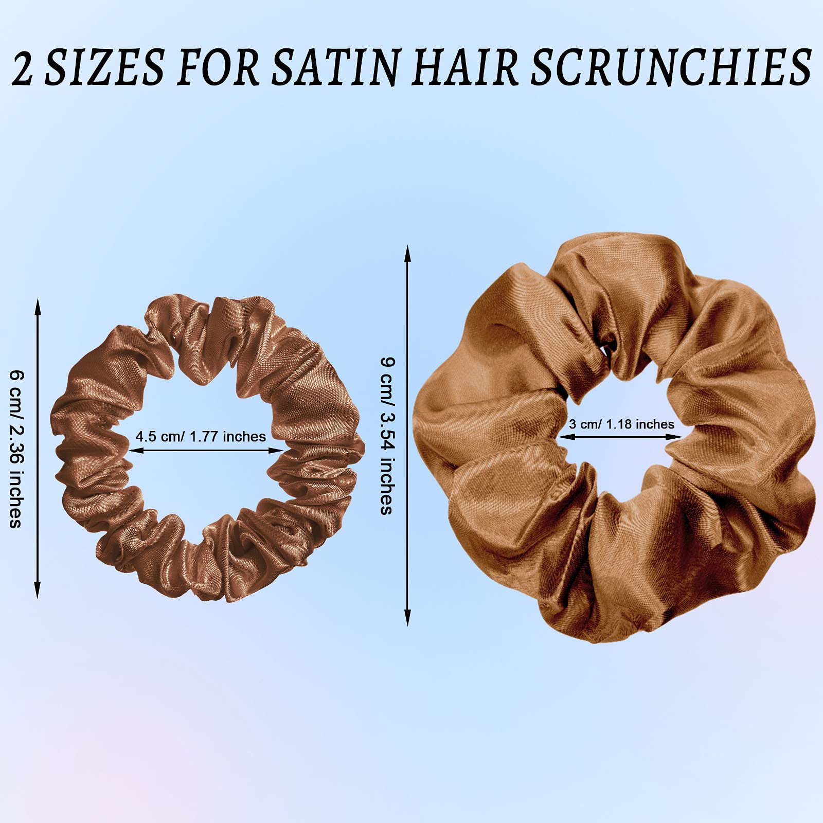 Willbond serre-cheveux satin marron clair, couture délicate pour un look élégant.