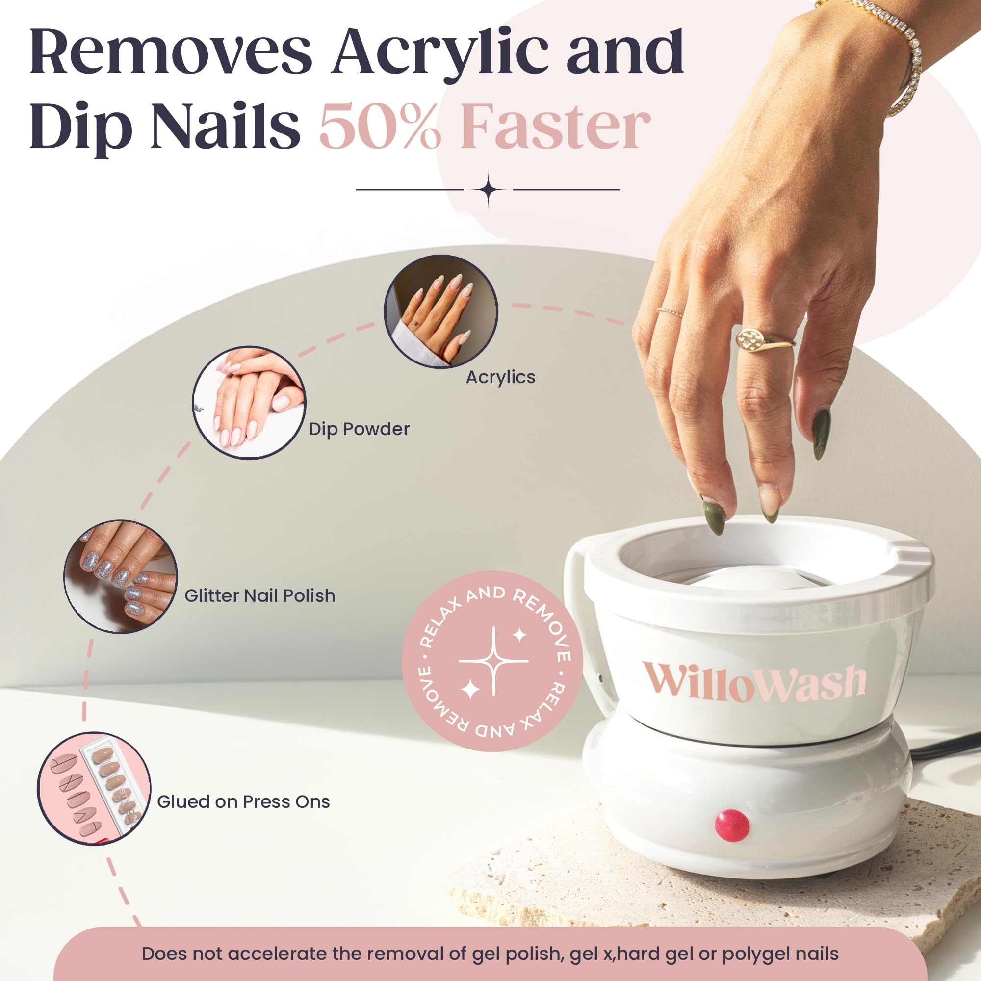 Willowash kit-outils-manucure: ensemble complet pour une dépose d’ongles plus propre.
