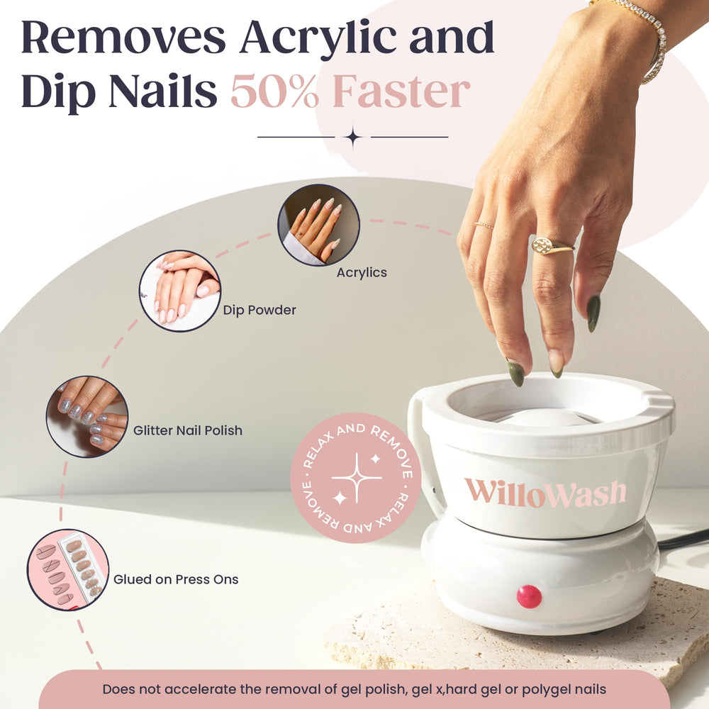 Willowash kit-outils-manucure: ensemble complet pour une dépose d’ongles plus propre.
