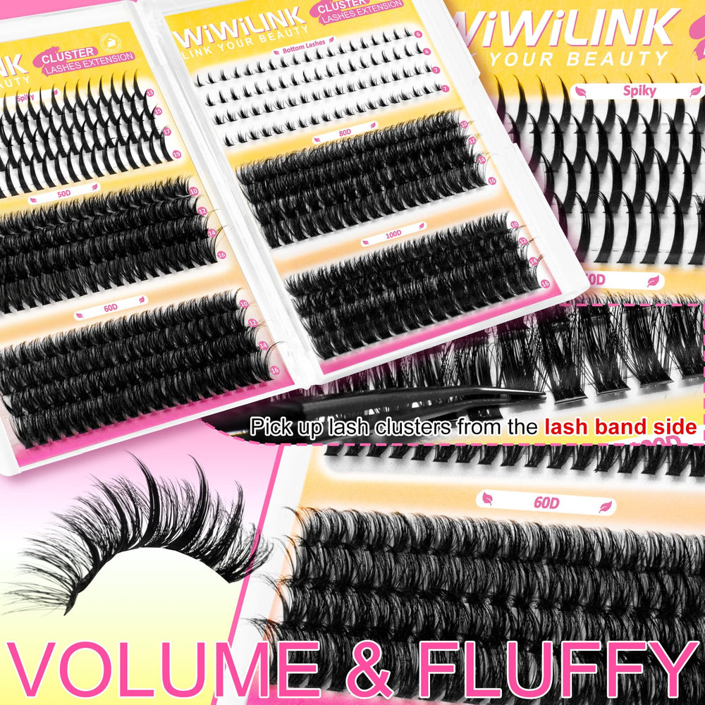WiWiLINK clusters cils 80d densité, volume notable.