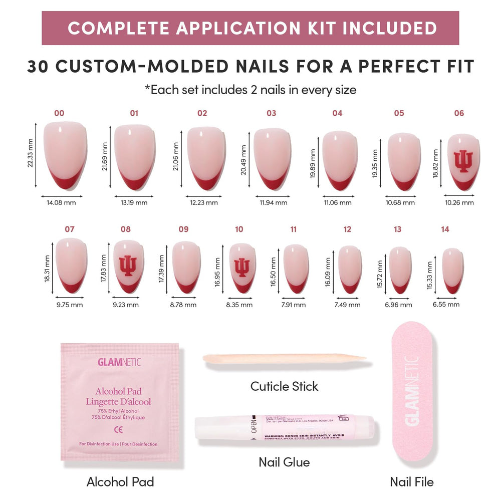 Accent nails avec logo Hoosiers pour un look authentique d’équipe