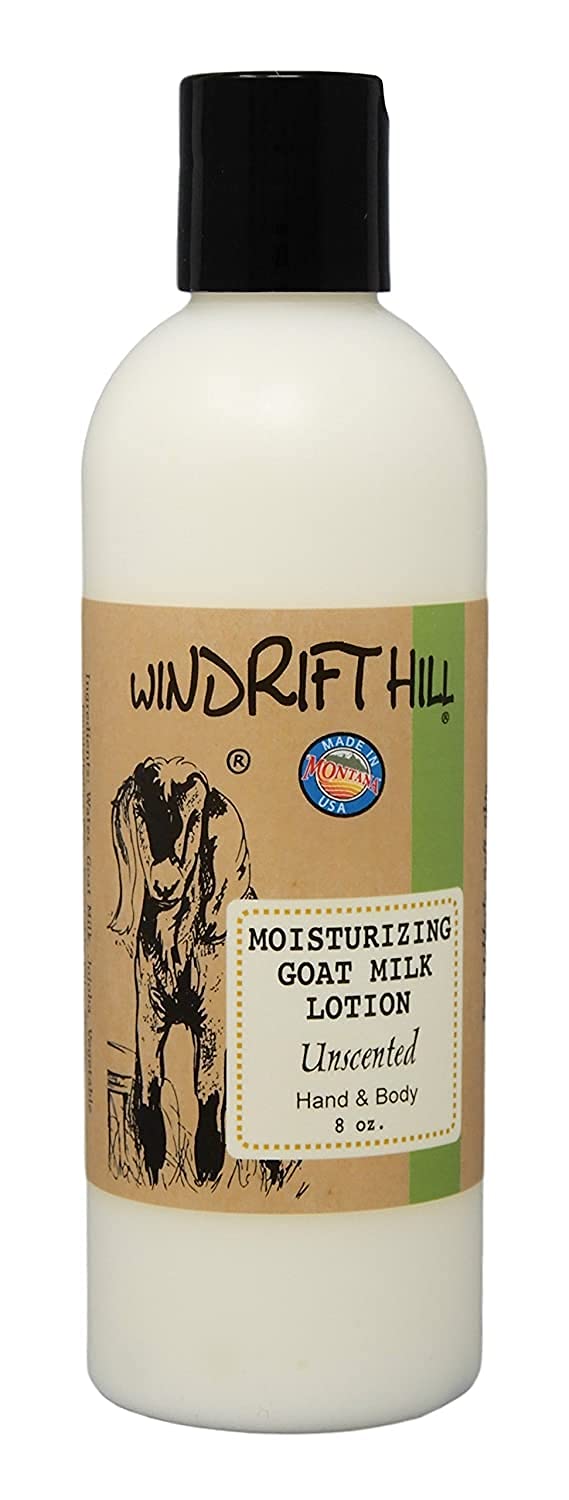 Windrift Hill Lotion-lait-chevre-non-parfume offre une hydratation légère et une absorption rapide.